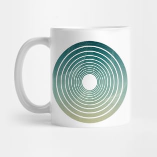 Blue gold Geometric circle abstract Mug